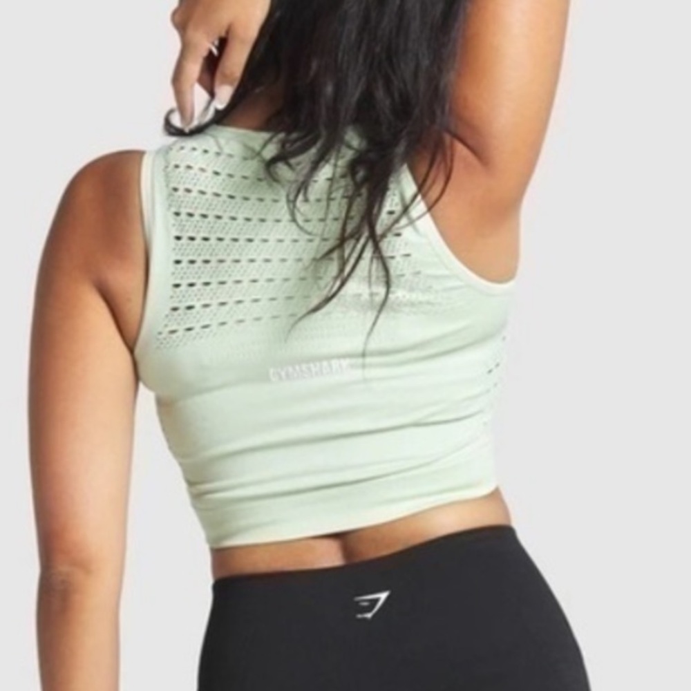 Gymshark Energy Seamless Crop Top Light Sage size small